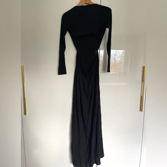 Express 100% Rayon Maxi Dress with Open Back - Picture 2 of 5